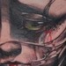 tattoo galleries/ - Asian girl face on hand - 33926